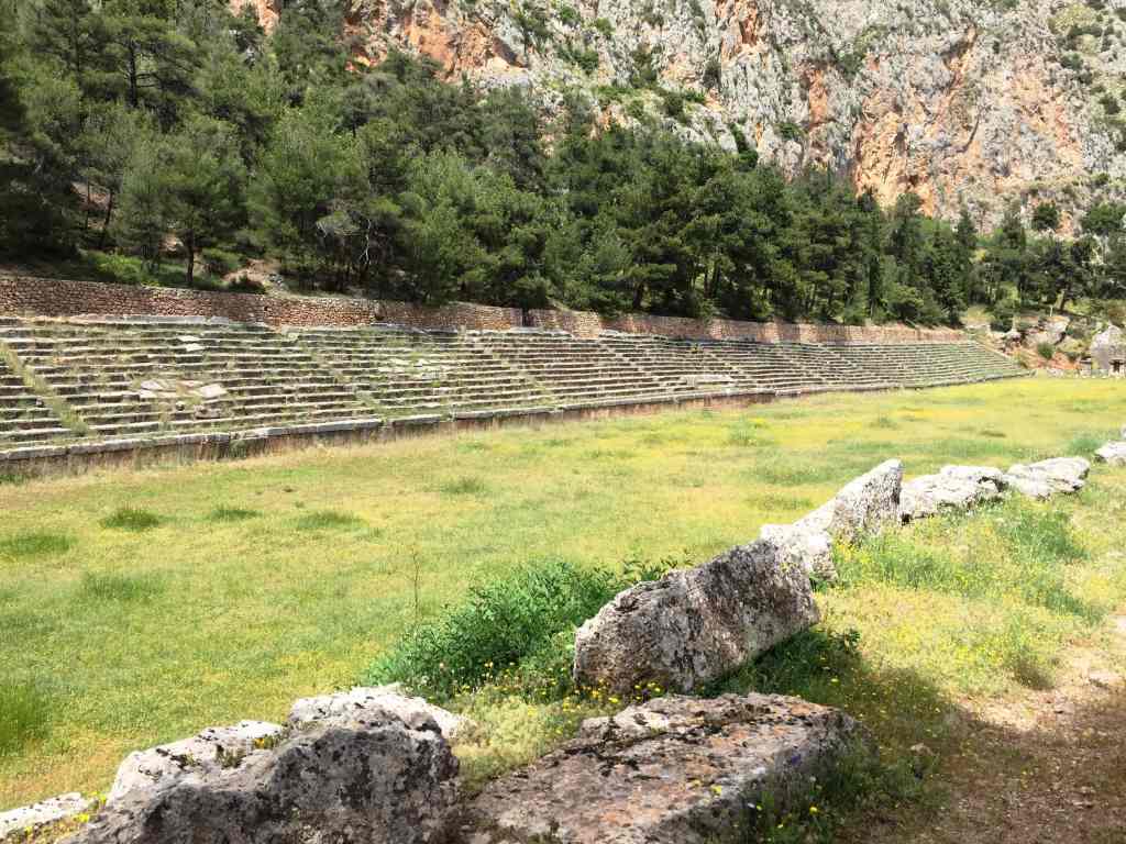 Stadium of Delphi, from the corner table, #fromthecornertable