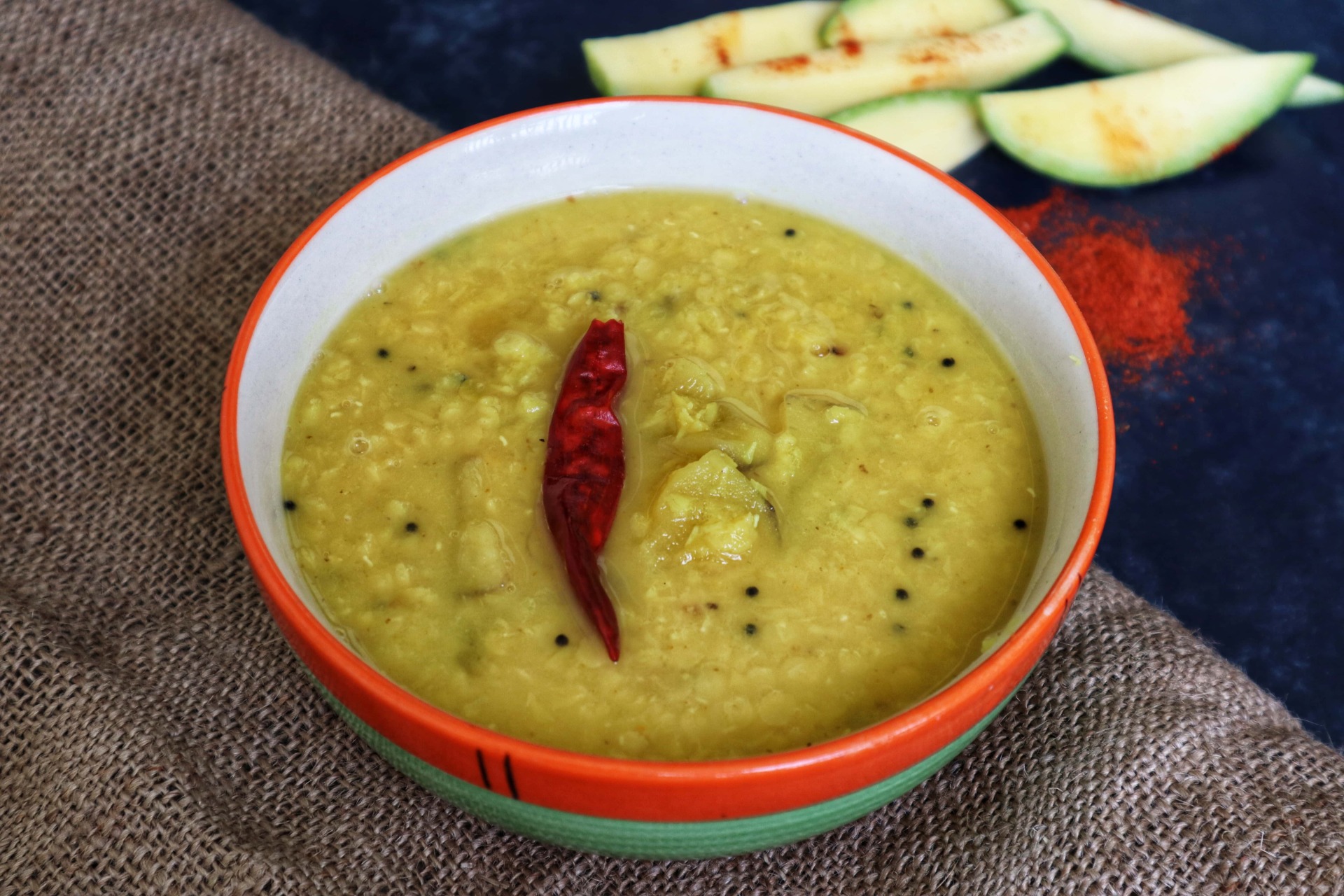 Aam Dal or Raw Mango & Red Lentil Dal | Copyright Image | From The Corner Table