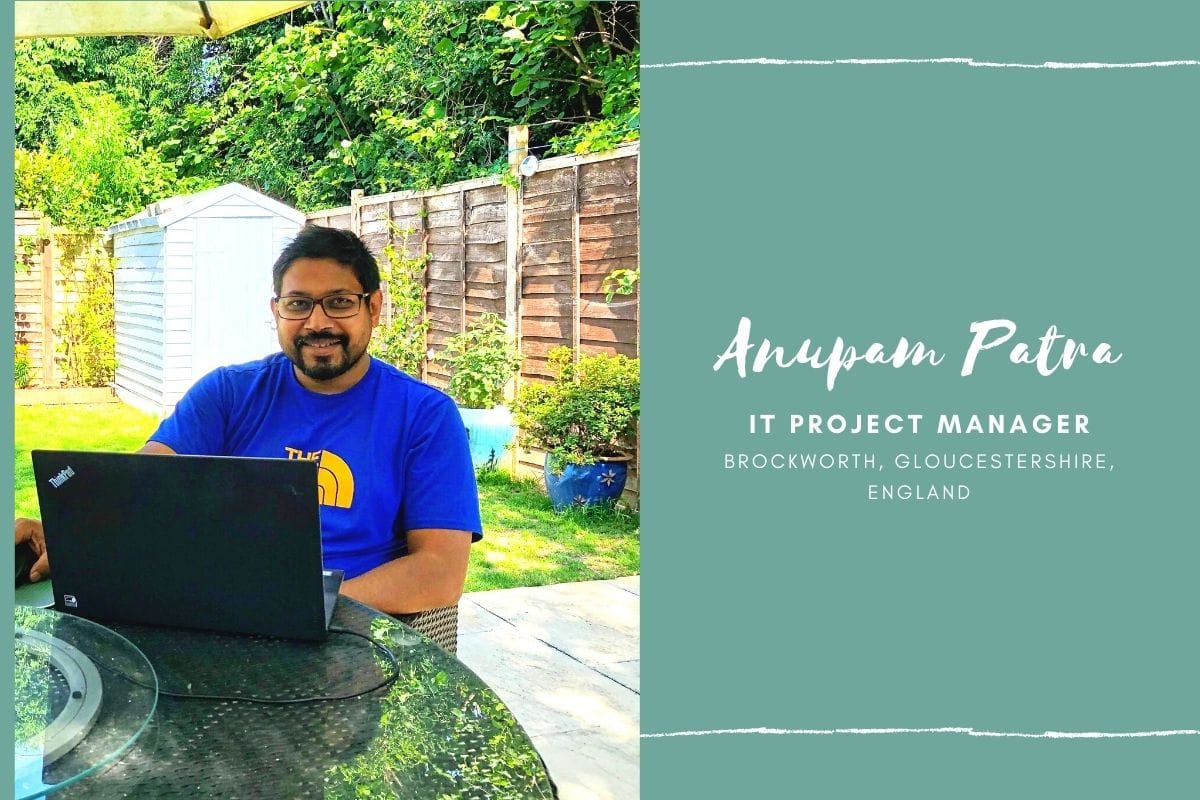 Anupam Patra's work zone (copyright image) - From The Corner Table (the blog)