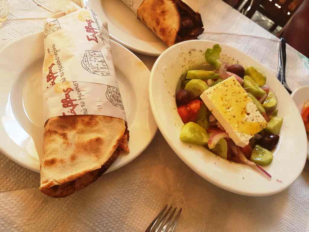 Gyros & Horiatiki, from the corner table, #fromthecornertable