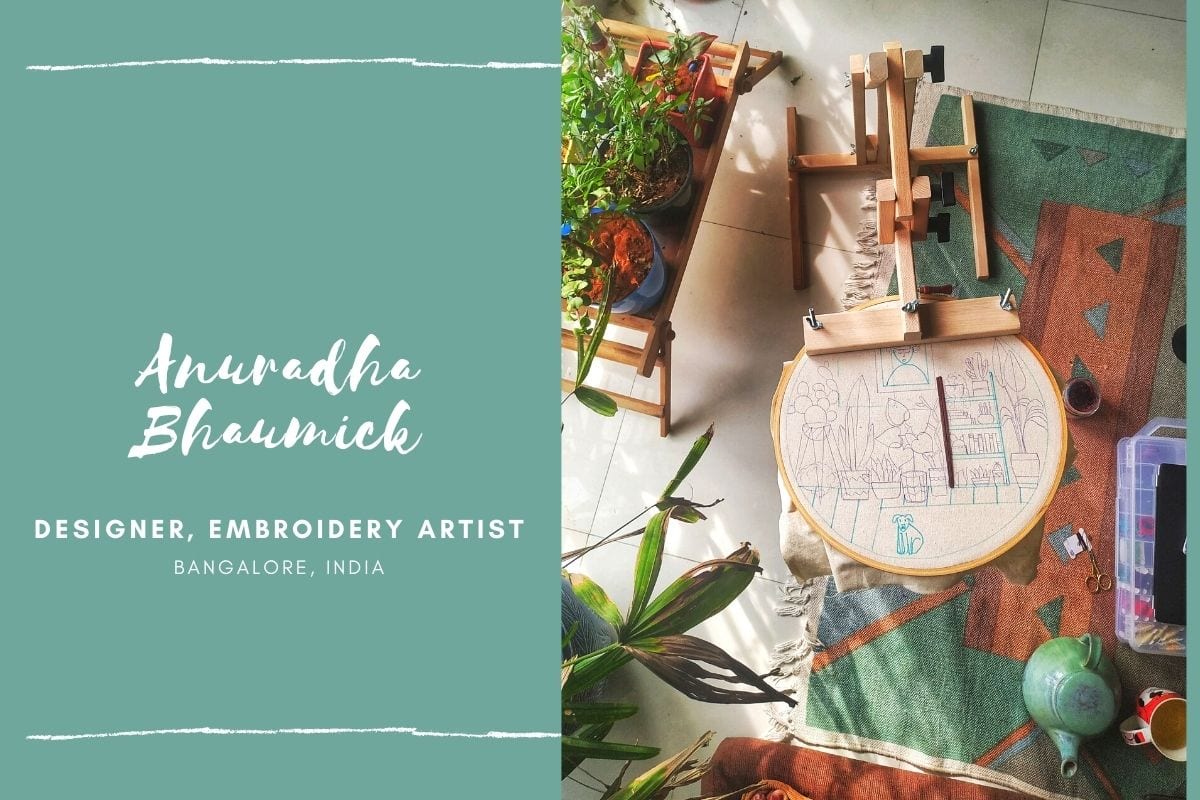 Anuradha's work nook (copyright image) - From The Corner Table (the blog)