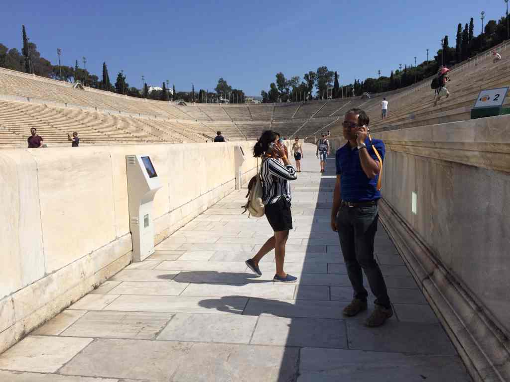 Athens Panathenaic Stadium, from the corner table, #fromthecornertable
